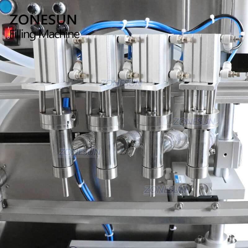 Automacit 4 nozzles Pneumatic Magnetic Pump Filling Machine