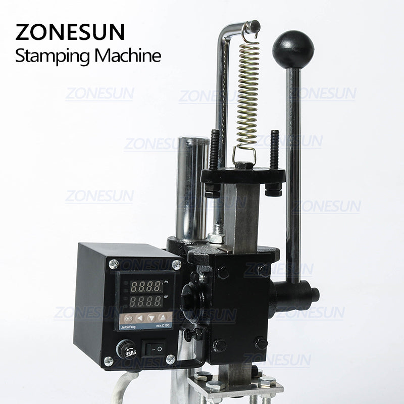 ZONESUN Hot Foil Stamping Machine Manual Bronzing embosser PVC Card leather paper wood embossing stamping branding iron - ZONESUN TECHNOLOGY LIMITED
