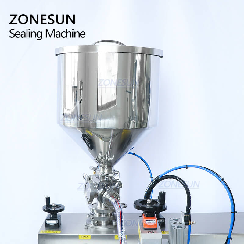 Hopper Semi Automatic Tube Filling Sealing Machine