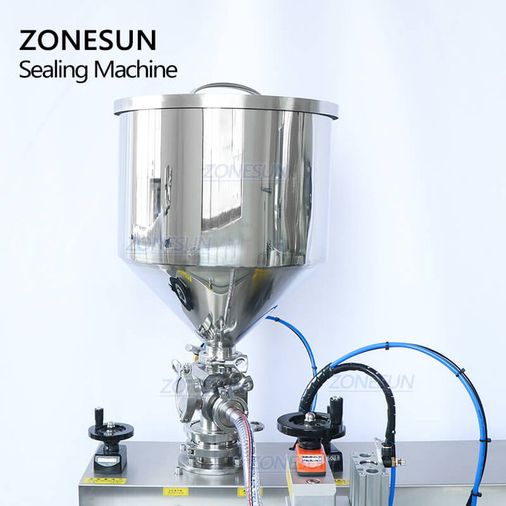 Hopper Semi Automatic Tube Filling Sealing Machine