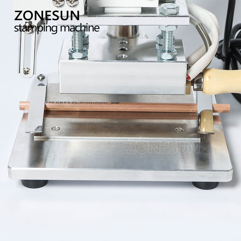 ZONESUN ZS-100A Custom Logo Hot Foil Stamping Machine Manual Bronzing Machine For PVC Card Leather Paper Pencil Stamping Machine - ZONESUN TECHNOLOGY LIMITED