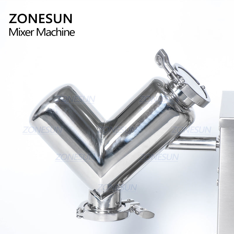 ZONESUN ZS-V2 Stainless Steel V- type Powder Blender Mixing Machine Fo