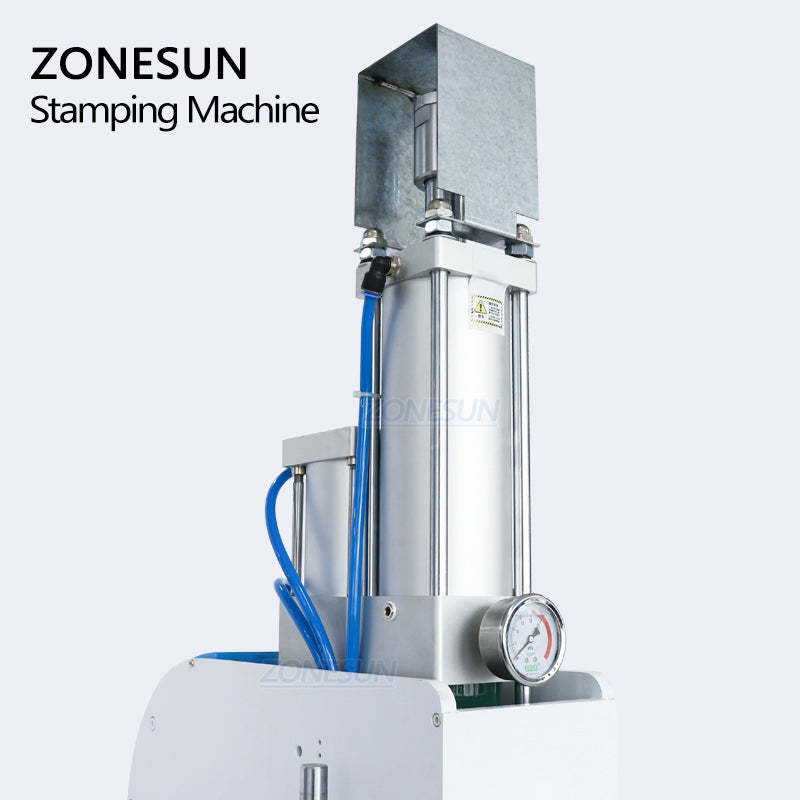 ZONESUN Pneumatic Automatic hot foil Stamping Machine, Plastic box LOGO Creasing machine,LOGO stamper,Hot words machine - ZONESUN TECHNOLOGY LIMITED