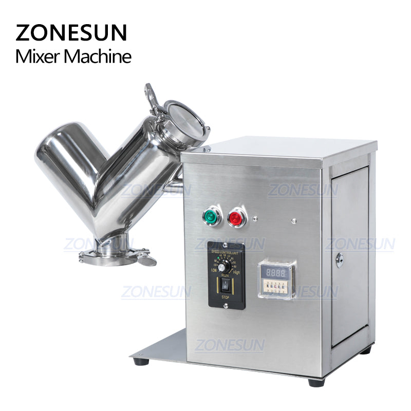 ZONESUN ZS-V2 Stainless Steel V- type Powder Blender Mixing Machine Fo