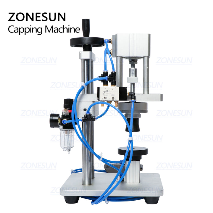 ZONESUN Pneumatic Perfume Oral Liquid Penicillin Injectable Bottle Capper Aluminum Plastic Glass Vial Crimper Capping Machine - ZONESUN TECHNOLOGY LIMITED