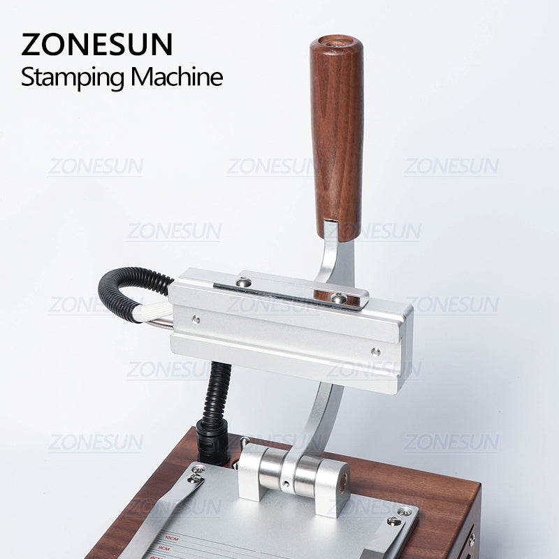 ZS-200XST Custom Logo Trademark Leather Manual Bronzing Embossing Hot Foil  Stamping Machine