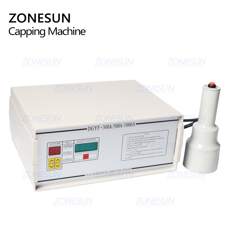 ZONESUN FK-300 Small Diameter Aluminium Foil Film Sealing Machine For Medicine Sharp Pointed Bottle Plastic Dropper Bottle - ZONESUN TECHNOLOGY LIMITED