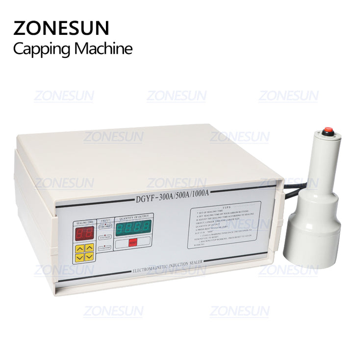 ZONESUN FK-300 Small Diameter Aluminium Foil Film Sealing Machine For Medicine Sharp Pointed Bottle Plastic Dropper Bottle - ZONESUN TECHNOLOGY LIMITED