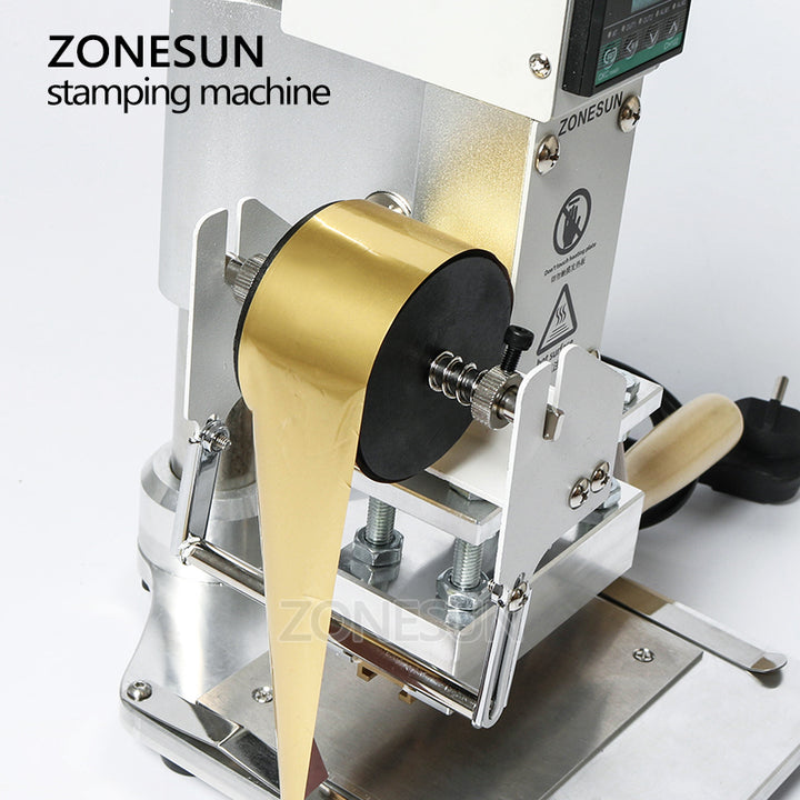 ZONESUN ZS-100A Custom Logo Hot Foil Stamping Machine Manual Bronzing Machine For PVC Card Leather Paper Pencil Stamping Machine - ZONESUN TECHNOLOGY LIMITED