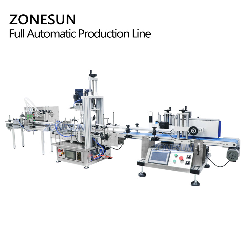 ZS-FAL180 Tabletop Filling Capping Labeling Production Line