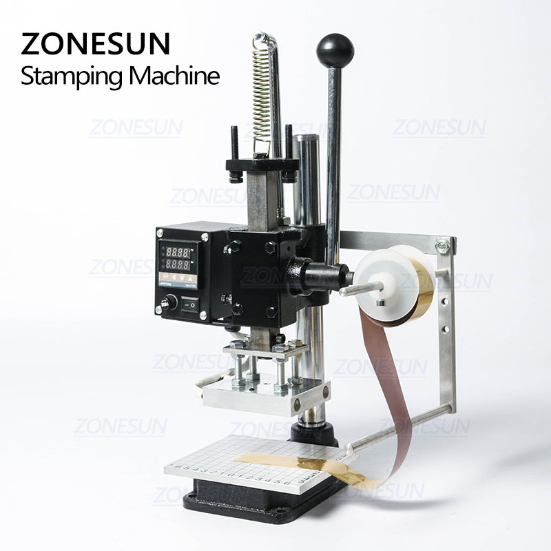 ZONESUN Hot Foil Stamping Machine Manual Bronzing embosser PVC Card leather paper wood embossing stamping branding iron - ZONESUN TECHNOLOGY LIMITED