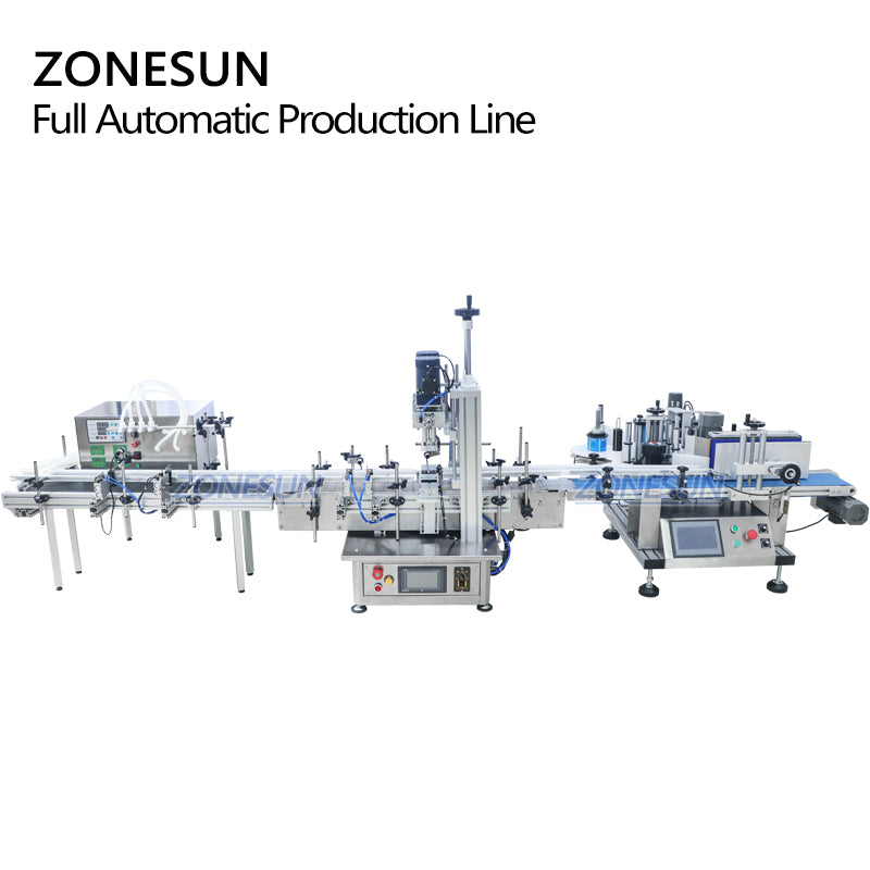 ZS-FAL180 Tabletop Filling Capping Labeling Production Line