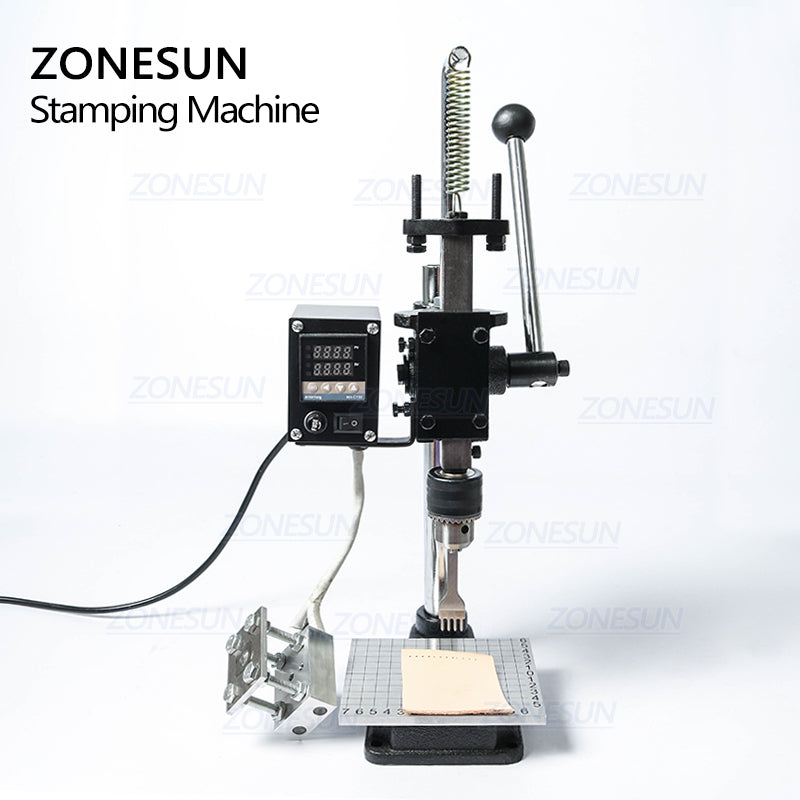 ZONESUN Hot Foil Stamping Machine Manual Bronzing embosser PVC Card leather paper wood embossing stamping branding iron - ZONESUN TECHNOLOGY LIMITED