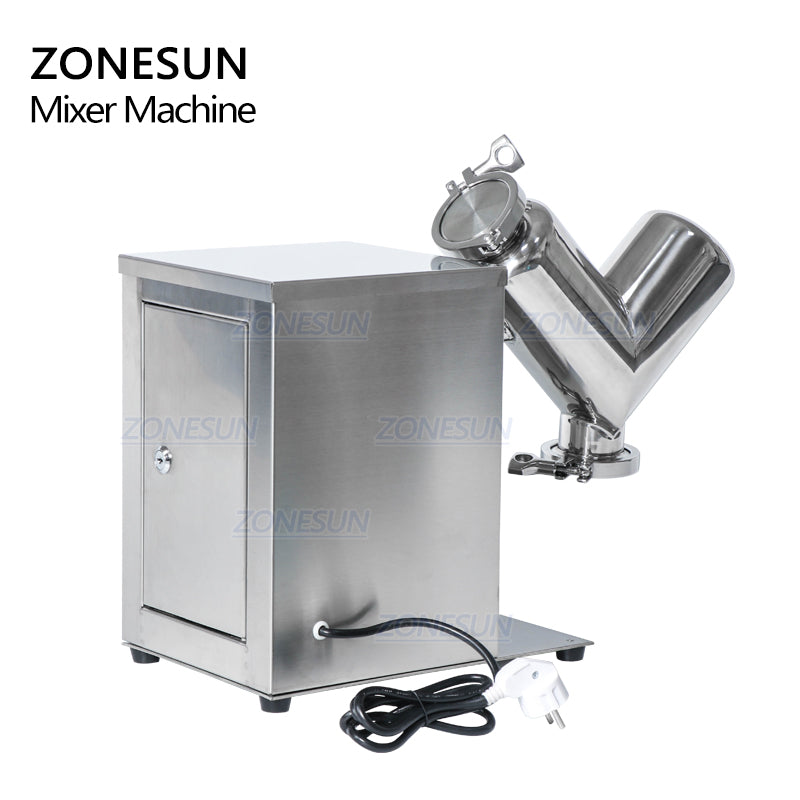 ZONESUN ZS-V2 Stainless Steel V- type Powder Blender Mixing Machine Fo