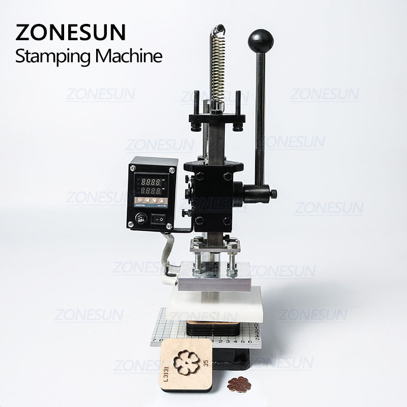 ZONESUN Hot Foil Stamping Machine Manual Bronzing embosser PVC Card leather paper wood embossing stamping branding iron - ZONESUN TECHNOLOGY LIMITED