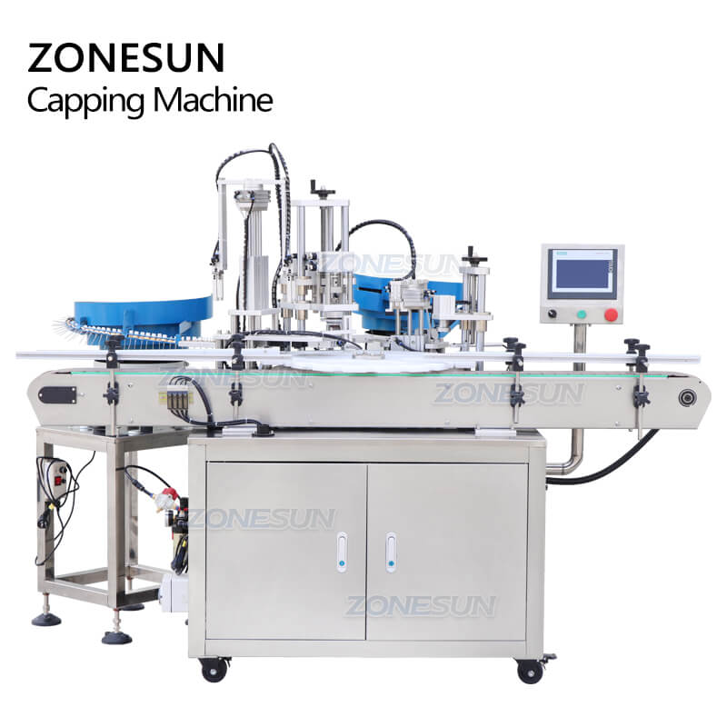 ZS-AFC8 Automatic Perfume Aluminium Spray Bottle Caps Crimping Capping Machine