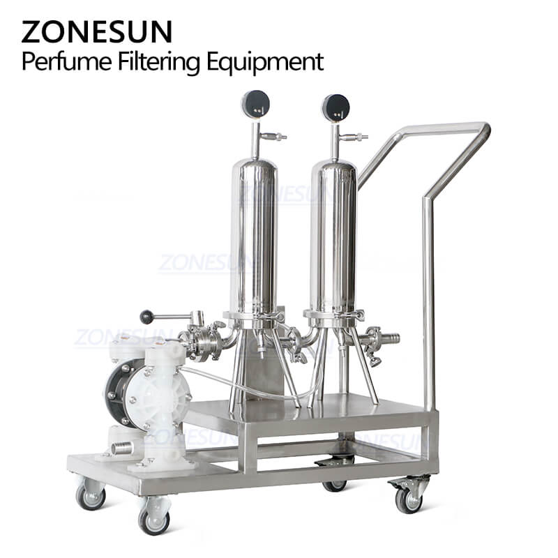 ZS-PF2 Pneumatische Edelstahl-Membranpumpe Kosmetische Parfümfiltermaschine Filterausrüstung für Abfülllinie