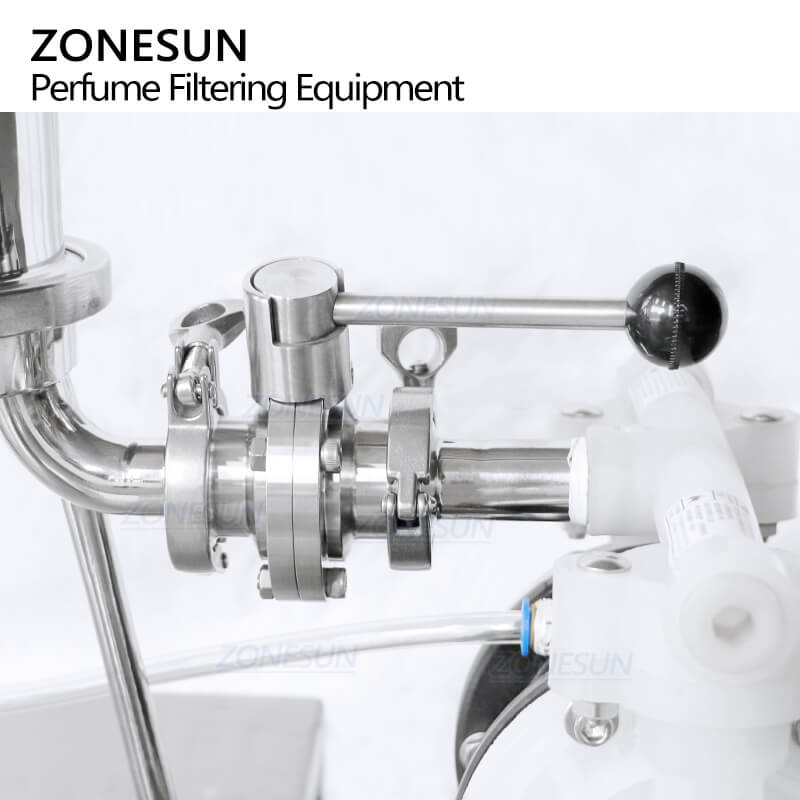 ZS-PF2 Pneumatische Edelstahl-Membranpumpe Kosmetische Parfümfiltermaschine Filterausrüstung für Abfülllinie