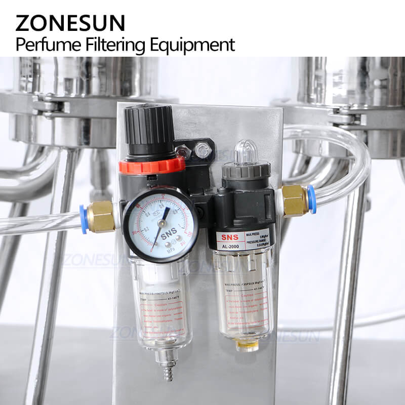 ZS-PF2 Pneumatic Stainless Steel Diaphragm Pump Cosmetic Perfume Filter Machine Filtering Equipment For Filling Line