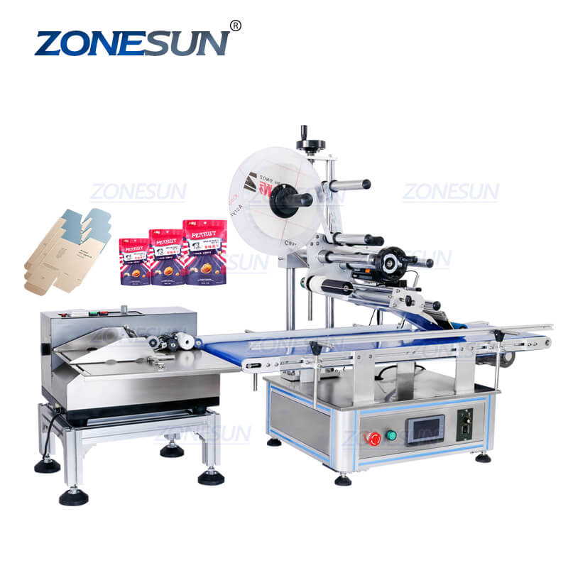 ZONESUN ZS-TB150PBF Automatic Plastic Bag Pouch Sample Box Paging Labe