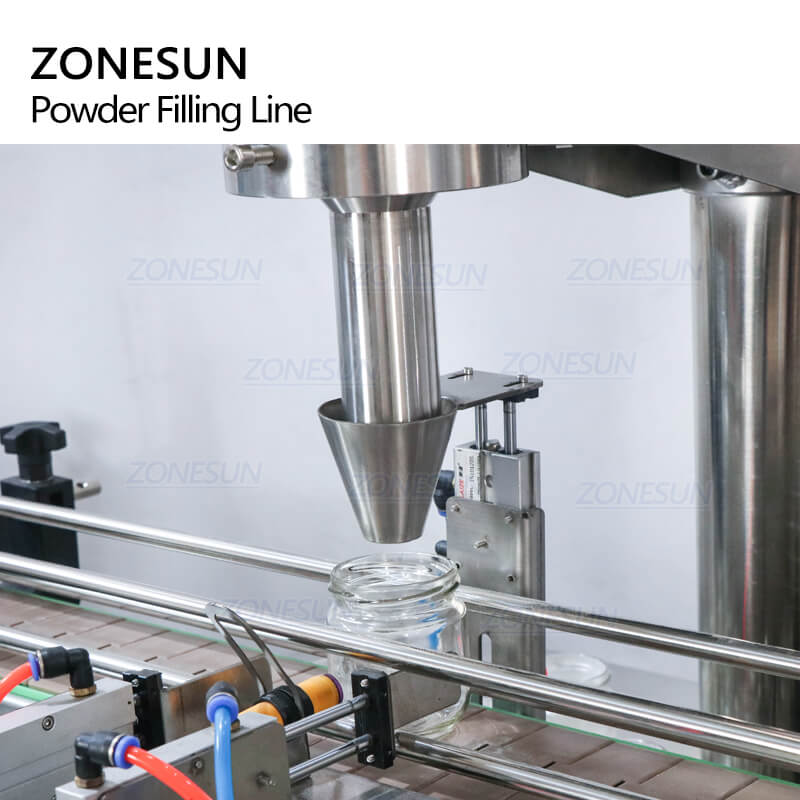 powder filling capping labeling machine