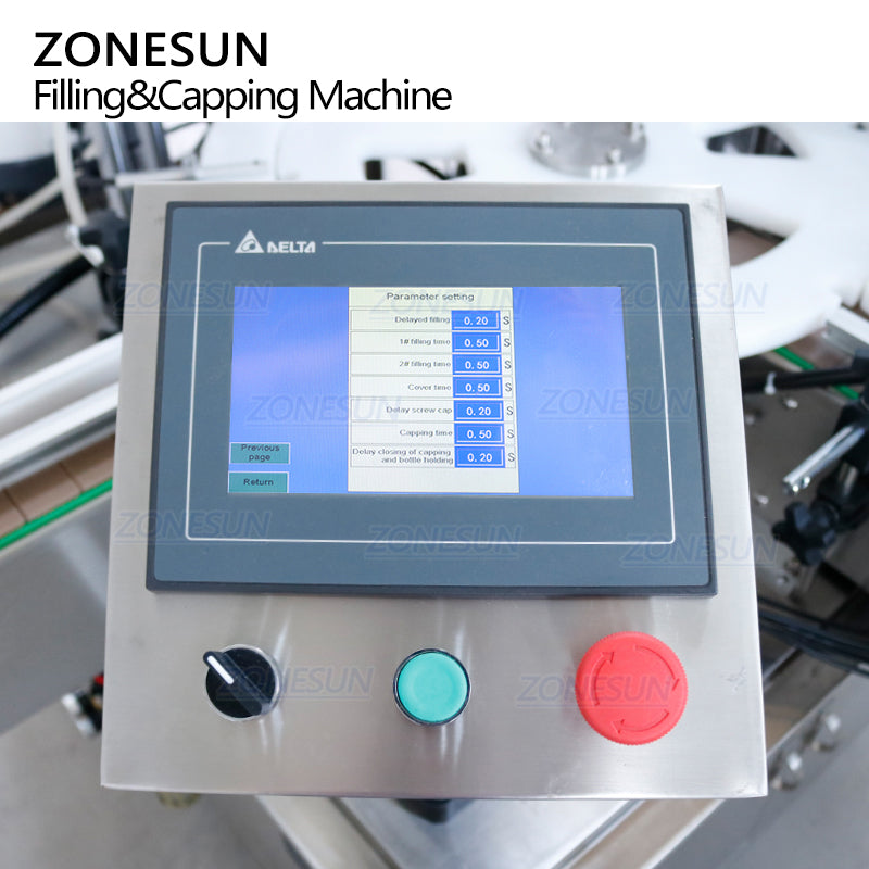 Control Panel of Roll-on Bottle Filling Capping Machine