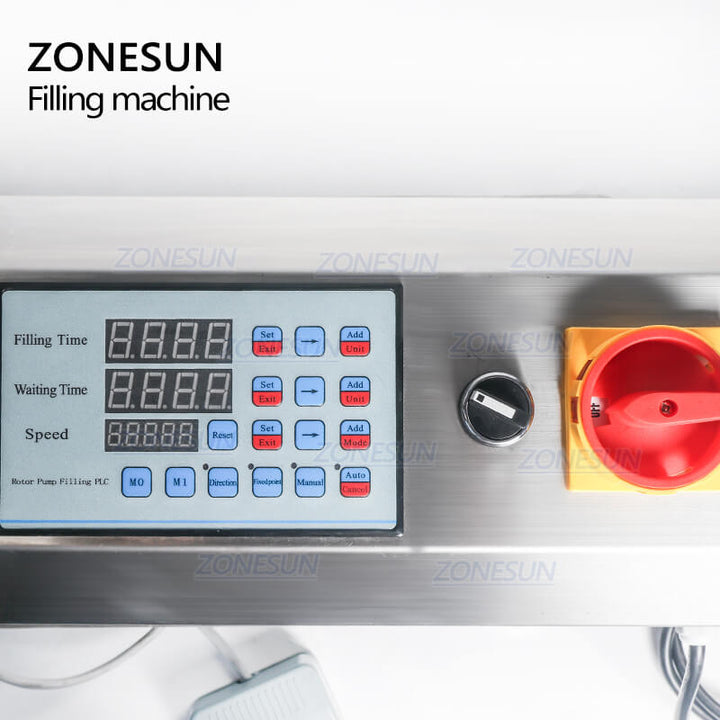 control panel of  jam filler machine