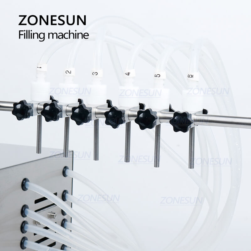 Filling Nozzle of 6 Nozzle Semi-automatic Liquid Filling Machine