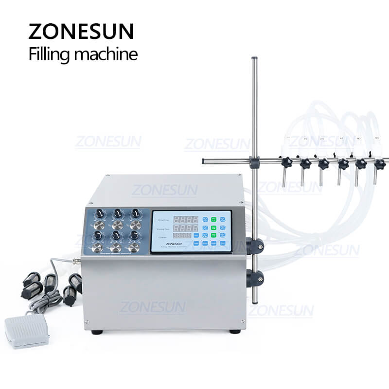 6 Nozzle Semi-automatic Liquid Filling Machine