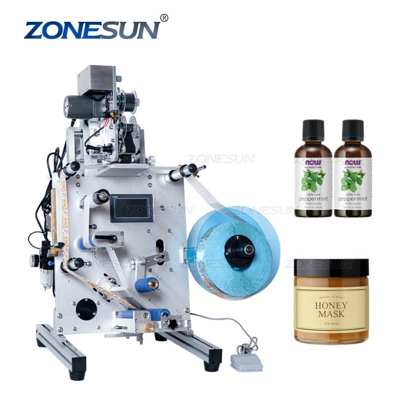 ZONESUN SL-130 Automatic Plastic Tin Can Round Glass Bottle Double Sid