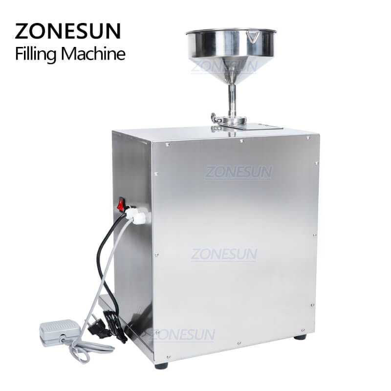 ZONESUN Máquina semiautomática de llenado de líquido de miel de botella pequeña para cosméticos de aceite esencial de brillo de labios de esmalte de uñas