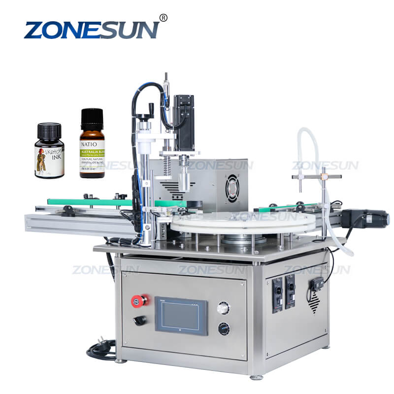 Small Bottle Filling Capping Machine With Conveyor