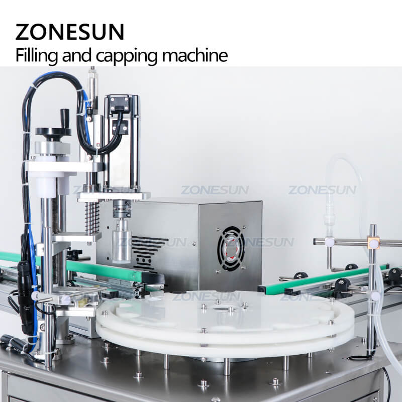 Capping Chuck of Small Bottle Filling Capping Machine With Conveyor