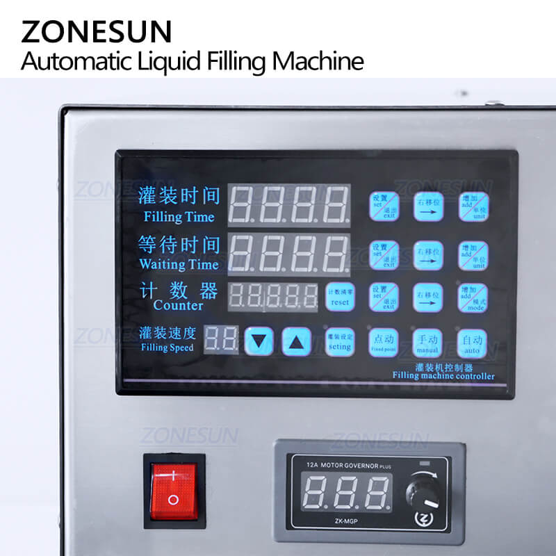 Control Panel of Glass Vial Filling Machine