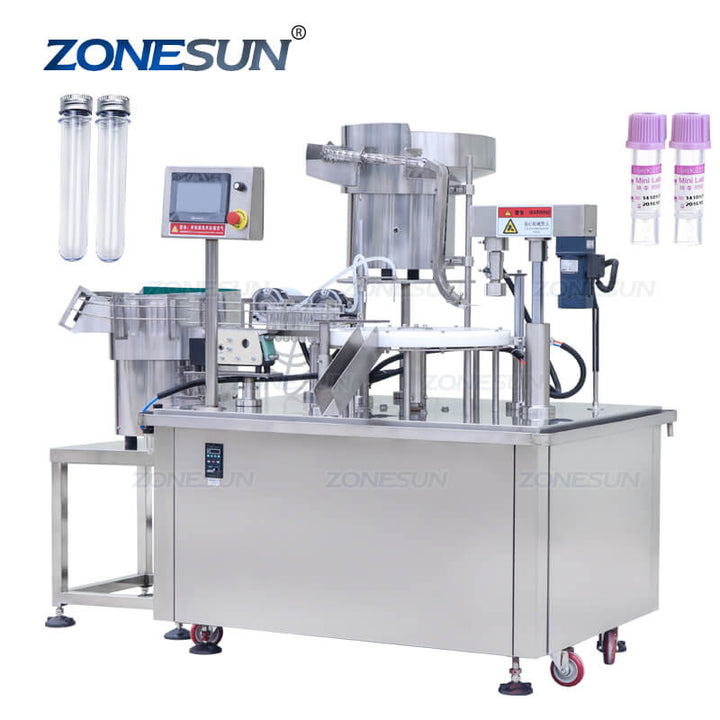 Test tube filling capping machine