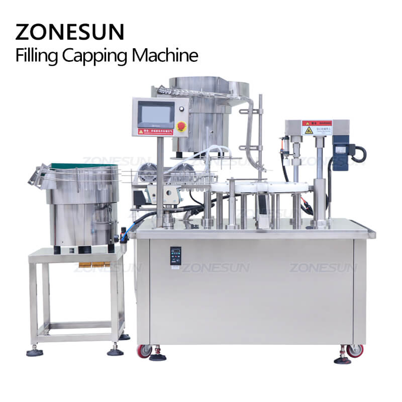 ZONESUN ZS-AFC10 αυτό&mu;ατη βίδα καπάκι δοκι&mu;ής σωλήνας υγρού περιστροφικού πλήρωσης &mu;ηχανή κάλυψης