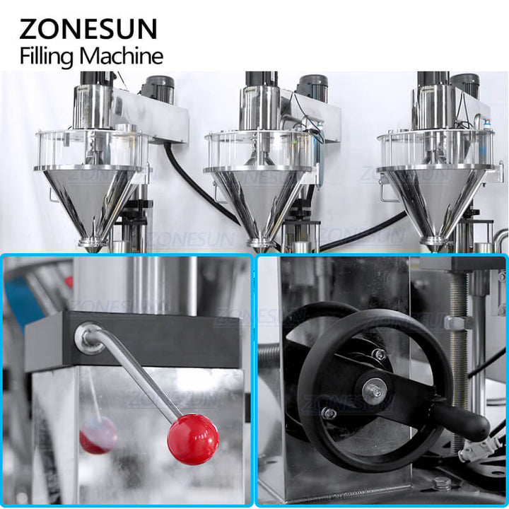 Rotary Knob of Automatic Three Heads Powder Filling Machine