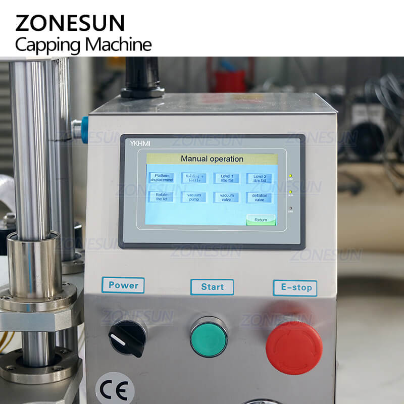 Control Panle of Semi-automatic Jam Jar Capping Machine