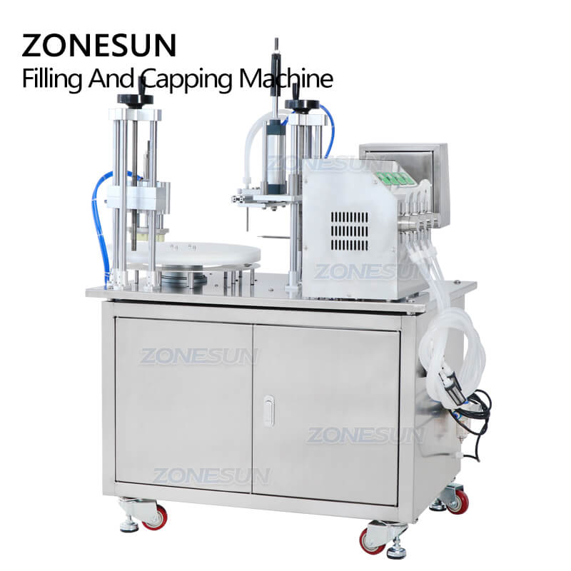 Right Side of Liquid Soap Monoblock Filling Capping Machine