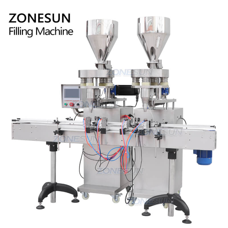 ZS-KL01 Automatyczna maszyna do napełniania butelek z podwójnymi głowicami wolumetrycznymi Granulat granulowany