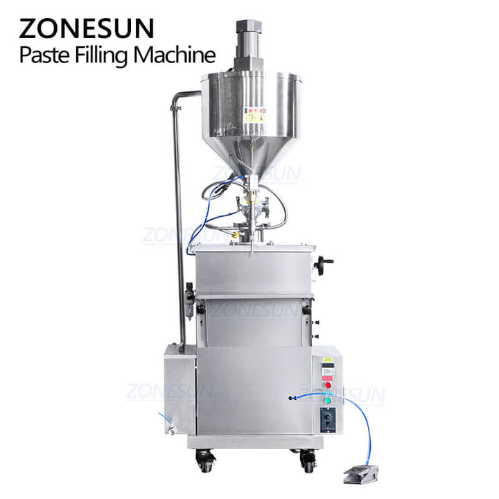 ZS-WCHJ1 Semi-automatic Wax Candle Water Circulation Heasting Constant Temperature Sauce Bottle Mixing Filling Machine