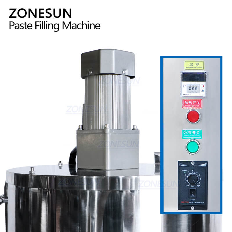 ZS-WCHJ1 Semi-automatic Wax Candle Water Circulation Heating Constant Temperature Sauce Bottle Mixing Filling Machine