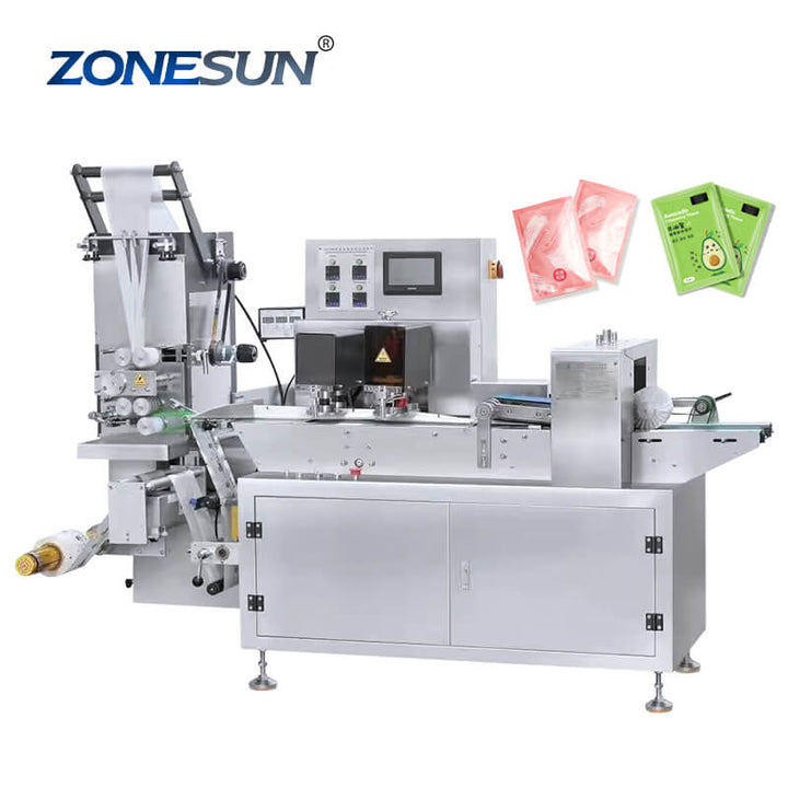 ZS-WP260A Automatic Pillow Type Single Sheet Sachet Wet Tissue Wipe Packing Machine Wet Wipe Making Packaging Equipment