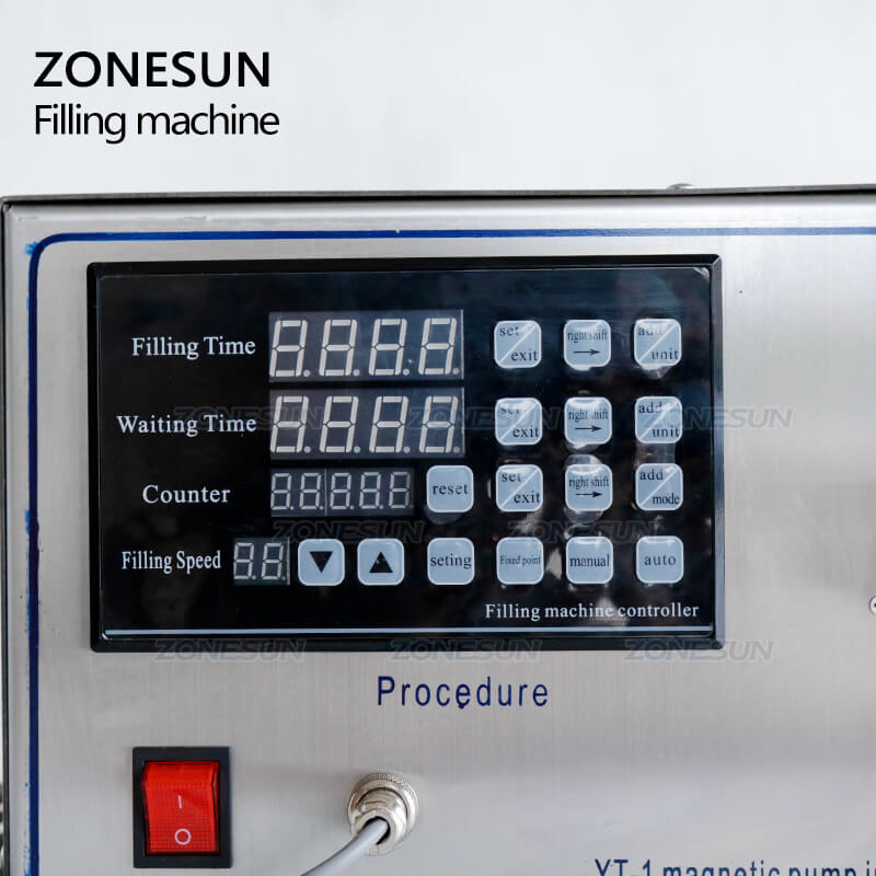 ZS-YG1 Halbautomatische Magnetpumpen-Flüssigkeitsfüllmaschine für Wasser, Parfüm, Saft, Lösungsmittel, Wein