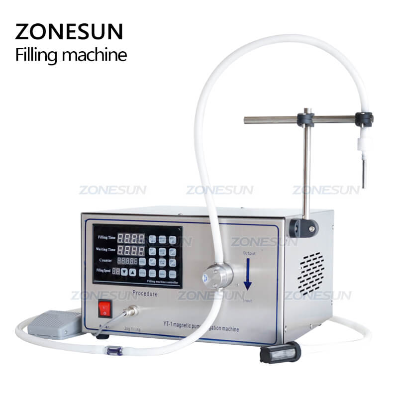 ZS-YG1 Semi-automatic Magnetic Pump Liquid Filling Machine For Water Perfume Juice Solvent Wine