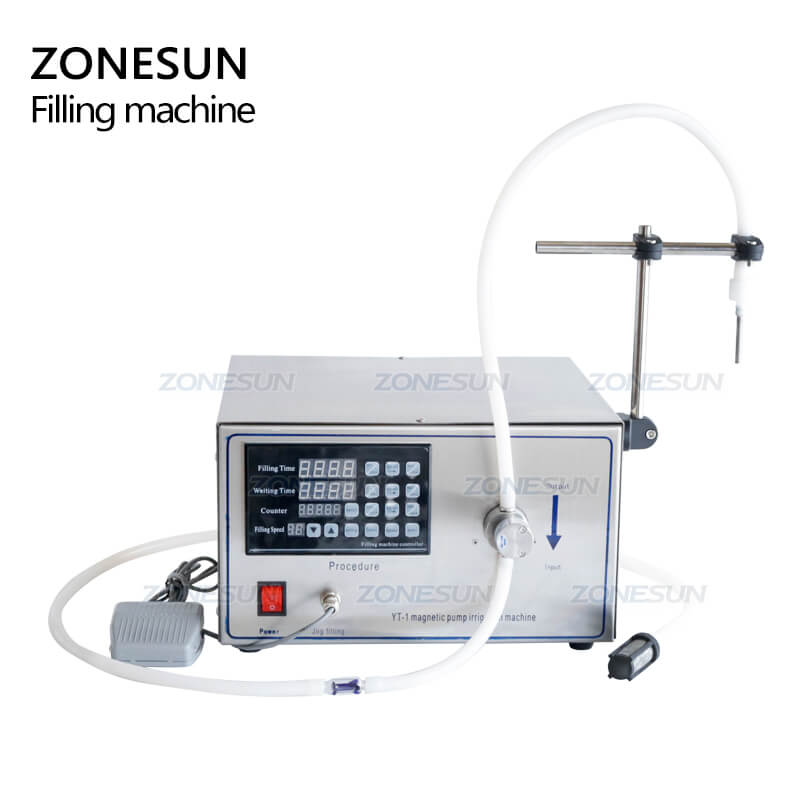 ZS-YG1 Semi-automatic Magnetic Pump Liquid Filling Machine For Water Perfume Juice Solvent Wine