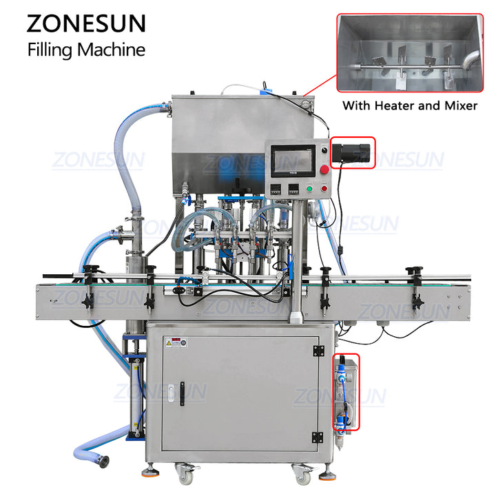 ZS-YT4T-4PX Loción de crema para la cara automática Gel Cosmáneo Cosmético Machina de llenado de botellas