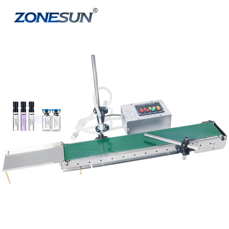 ZS-DP1500 Small Bottle Filling Machine With Conveyor