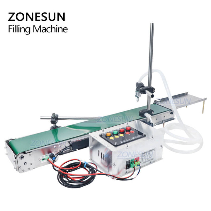 ZS-DP1500 Small Bottle Filling Machine With Conveyor