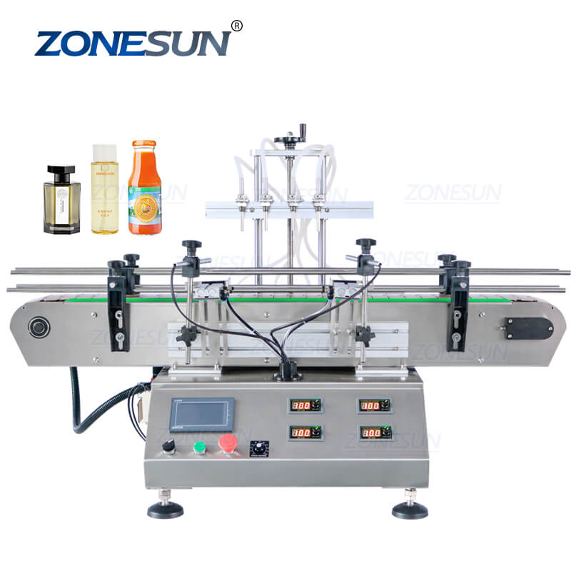 ZS-DTMP4C Automatic Desktop Liquid Juice Glass Bottle Filling Machine